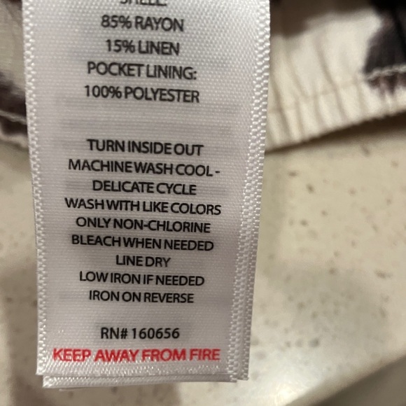 Sincerely Jules White and Brown Wide Leg cow print Pants - Picture 6 of 6